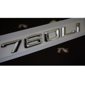 Resim Bmw 760Li Bagaj Krom Metal 3M 3D Yazı Logo 