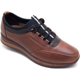 Resim Deritarz Hakiki Deri Tam Ortopedik Erkek Ayakkabı-Taba 