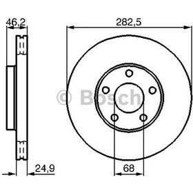 Resim Bosch Fren Diski Ön 5D 282Mm Passat 96 00 