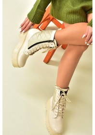 Resim Ten Kalın Tabanlı Günlük Kadın Bot N239002509 Ten-Suni Deri 