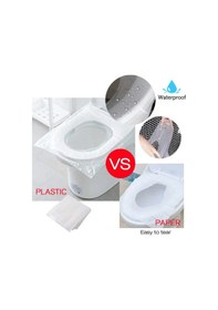 Resim Mucit Home Hijyenik Tek Kullanımlık Klozet Kapağı Poşeti Şeffaf Kapak Örtüsü Pratik Seyehat Restaurant Beyaz 