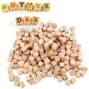 Resim 400 adet/200 adet/100 adet/50 adet Küçük Ahşap Küp 1 X 1 X 1cm/0.4 X 0.4 X 0.4in Ahşap Küpler - Çam Ahşap Bloklar - Eğitici El Sanatları Küpleri Kendin Yap, Damgalar, Sanat & El Sanatları, Bulmacalar, Sayılar 