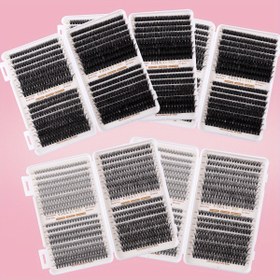 Resim 640 Adet DIY Kirpik Uzatma Kiti - D Curl Hacim Bireysel Kirpik Kütleleri, 640 Adet Ekstra Kalın Kabarık Kirpik Kütleleri, Kolay Ev Uygulaması, Tekrar Kullanılabilir, Kokusuz, Başlangıçlar ve Uzmanlar İçin Mükemmel, Kirpik Güçlendirici | Doğal Görünüm | Tekrar Kullanılabilir Kirpikler, Kirpik Uzatma Malzemeleri 