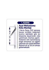 Resim Arwin Kapı Pencere Kademeli Havalandırma Kolu Sol Açılım 