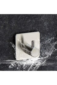 Resim Zift Unique 4 Adet Paslanmaz Çelik Banyo Askısı / Bornoz Askısı / Havlu Askısı / Havluluk / Askılık 