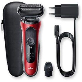 Resim Braun 6 Serisi R1000S Kırmızı, SensoFlex Islak&Kuru, Kablosuz + Seyahat Çantası 
