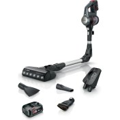 Resim Bosch Unlimited 7 Yeni Seri (2 Bataryalı) 10 Yıl Motor Garantili Premium Şarjlı Dik Süpürge, Hijyenik ve Kartuş Filtreli - Luciole Beyaz Lambader Hediye! 