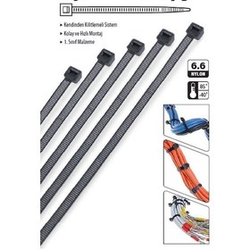 Resim Kablo Bağı Cırt Kelepçe 3.6 X 200 Mm 100 Adet - N11.942 