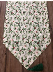 Resim Yeşil Yapraklı Kokina Desenli Runner Çok Renkli 