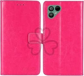 Resim TienJueShi Roza TPU Silikon Cep telefonu kılıf PU Deri Kılıfları için Fairphone 4 6.3 inch Koruyucu Kapaklı Cep telefonu standı Kart Cepleri Cover 