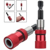 Resim 1 Adet Ayarlanabilir Vida Derinliği Manyetik Tornavida Ucu Tutucu 1/4 İnç Altıgen Sürücü ile 5 Parça PH2 Tornavida Uçları ve 60mm Hızlı Tutucu 