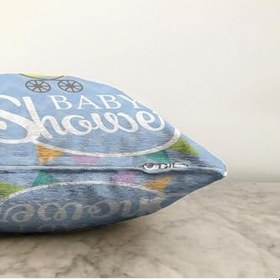 Resim RealHomes Çift Taraflı Özel Tasarımlı Dijital Baskılı Çocuk Odası Raşel Örme Yastık Kırlent Kılıfı, Sonil-K4597-43x43cm 