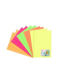 Resim Lino Fosforlu Fon Kartonu 170 Gr. 5 Renk 10Lu 50X70 Cm. 