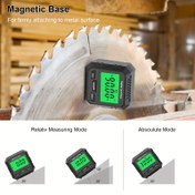Resim 1 adet Hassas Dijital Açı Ölçer LCD Arka Aydınlatmalı - Pil ile Çalışan, 0.01 Derece Hassasiyet, Metal Yüzeyler için Manyetik Taban, Göreceli & Mutlak Modlar, DIY & Yenileme Projeleri için İdeal, Siyah 