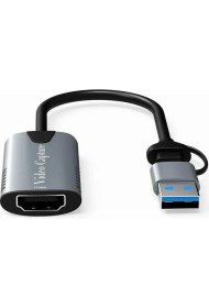 Resim Hype Store Type-C To USB 2in1 Video Capture Yakalama Kartı Uçlu HDMI To Type-C Pc Bilgisayar Video Adaptör Çevi 