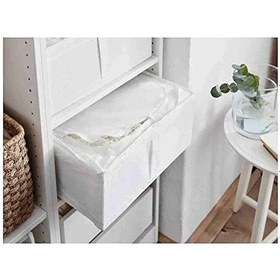 Resim 43 X 53 X 19 Cm Fermuarlı Beyaz Saklama Çantası, Yatak Altı Ve Dolap İçin 