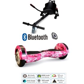 Resim Citymate Smart Balance Elektrikli Kaykay Hoverboard 8.5 Inch + Hoverkart Set Akıllı Dengeli Ledli Bluetooth Hoparlörlü 