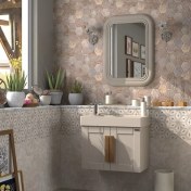 Resim Pierre Cardin Pio 65 cm Matt Mocha Banyo Dolabı Ahşap Kulplu 