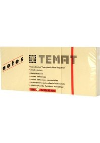 Resim Temat Yapışkanlı Not Kağıdı 100 Ypr Pastel Sarı 3X50X40 Mm 11230 