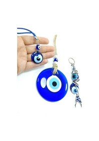 Resim Nazar Boncuğu Duvar Dekoru Anahtarlık Araba / Dikiz Ayna Süsü El 