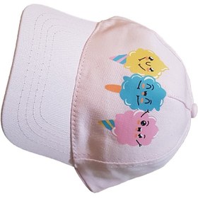 Resim Kitti Kız Bebek 1-3 Yaş Yazlık Siperli Dodurma Desenli Pamuklu Şapka 48 Cm 