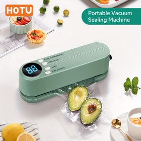 Resim HOTU 1 adet 1200mAh Taşınabilir Gıda Mühürleyici, Çok Fonksiyonlu Otomatik Atıştırmalık Mühürleme Sistemi, Harici Emme ve Şişirme, Şarj Edilebilir USB Vakum Mühürleyici Mutfak ve Açık Hava Piknikleri İçin, 36V Pil ile Çalışır 