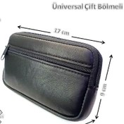 Resim Fermuarlı Çift Bölmeli Bel Kemr Cüzdan Kılıf Üniversal Tüm Model 
