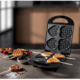 Resim Saplı Kalp Waffle'lar Için Waffle Makinesi 