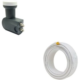 Resim Uydupark Next YE-404 4'lü LNB + 15 M Mag Anten Kablosu 