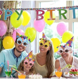 Resim Çok Renkli Doğum Günü Parti Gözlüğü Fotoğraf Kabini Sahne Doğum Günü Past Hediyeleri Çocuklar Yetişkinler Parti Aksesuarı 56767841 