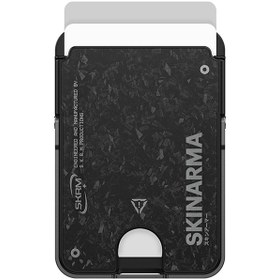 Resim Skinarma Metal Tasarımlı 2 Hazneli Vektor Serisi Magnetik Standlı Kartlık Siyah Siyah 
