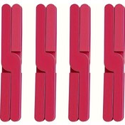 Resim Fochsia 4 Adet Kırmızı Kaydırmaz Isıya Dayanıklı Katlanır Servis Altlığı - Tencereler, Fincanlar İçin 