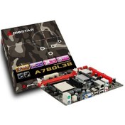 Resim BIOSTAR A780L3B DDR3 PCIe 16X v2.0 AM3 mATX FX İşlemcileri Destek 