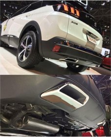 Resim Peugeot 3008 Egzoz Ucu Abs Plastik Üzeri Krom Difüzör Kromu 