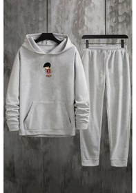 Resim Unisex Chen Üzümlü Kekim Eşofman Takımı Gri 