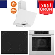 Resim Ferre FryArt Serisi SilenArt Vitroseramik Elektrikli Ankastre Set ( XE63CB + MS 261 + D064 -SA) 