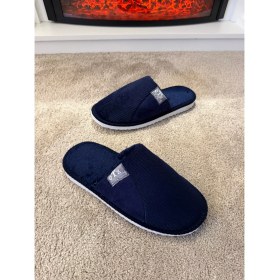 Resim Aksulu Erkek Sessiz Taban Çok Yumuşak ve Hafif Içi Yünlü Peluş Ev Terliği 