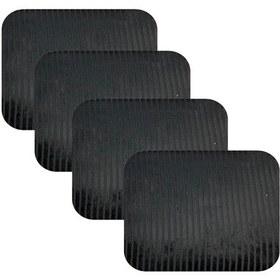 Resim Knsz oturma minderi 4 lü zengin&mağrur&uslu siyah çizgili kumaş tel bar sandalyesi için 