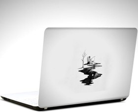 Resim Astronot Balık Tutarken Laptop Sticker 13 İnch (34X24CM) 
