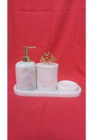 Resim ÖZEN MERMER Beyaz Mermer Banyo Seti 