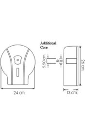 Resim Vi̇alli̇ Mini Jumbo Wc Tuvalet Kağıdı Dispenseri Aparatı Beyaz MJ1 