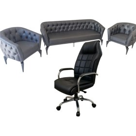 Resim Garden House Deri Ofis Koltuğu ve Makam Koltuğu Full Kapitone 