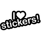 Resim habune I Love Stickers Sticker 10 X 5 Cm 