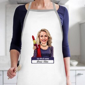 Resim En Süslü Anne Karikatürlü Mutfak Önlüğü 