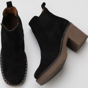 Resim Bueno Shoes Siyah Süet Kadın Topuklu Bot 01wt2900 