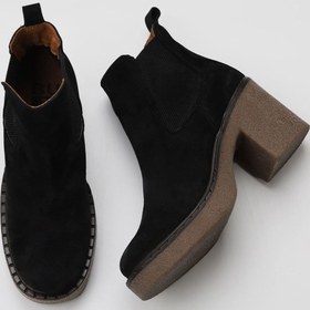 Resim Bueno Shoes Siyah Süet Kadın Topuklu Bot 01wt2900 
