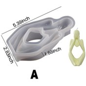 Resim Dıy Reçine Beton El Sanatları İçin 3 Stilleri Soyut Düşünür Şekli Silikon Kalıplar A 