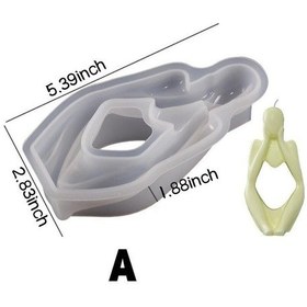 Resim Dıy Reçine Beton El Sanatları İçin 3 Stilleri Soyut Düşünür Şekli Silikon Kalıplar A 