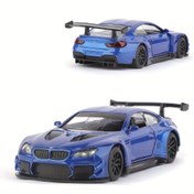 Resim BMW M6 GT3 için 1:44 Ölçekli Alaşım Model Araba - Geri Çekme Eylemi, Açılır Kapılar, Erkek Çocuklar için Mavi Çinko Alaşım Oyuncak - Mükemmel Doğum Günü Hediyesi 