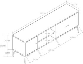 Resim Mezza 1270 Nest 150 Cm Tv Ünitesi Ürgüp-Kaplan 